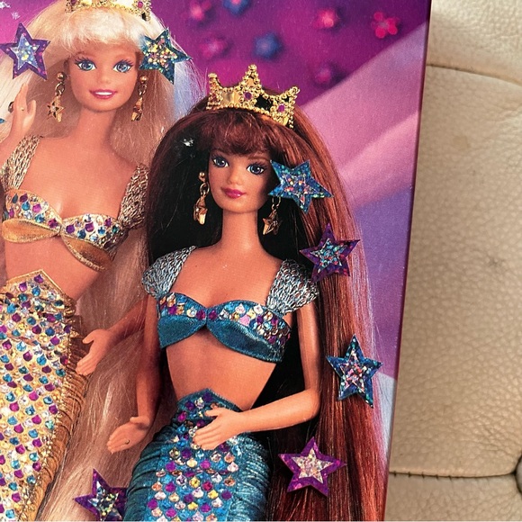 NIB Mattel Jewel Hair Mermaid Doll with Gold Crown and Blue Outfit - Picture 6 of 12